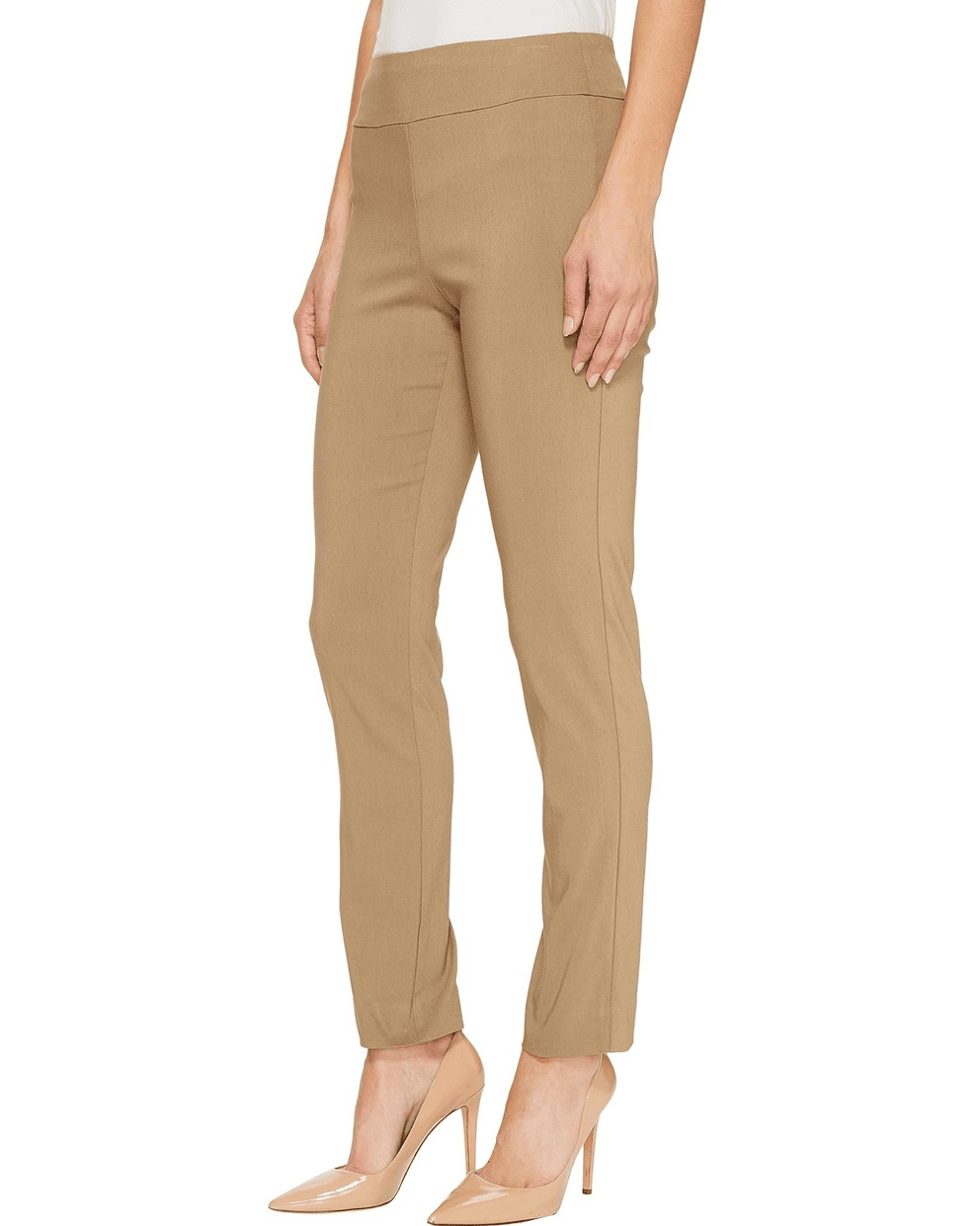 Taupe Pull-on Ankle Pant