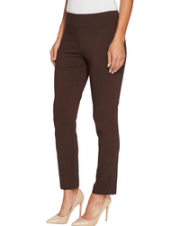 Brown Pull-on Ankle Pant