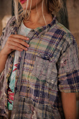 Yarn-Dyed Patchwork Perletta Shirt