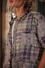 Yarn-Dyed Patchwork Perletta Shirt