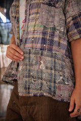 Yarn-Dyed Patchwork Perletta Shirt