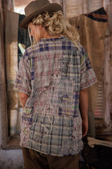 Yarn-Dyed Patchwork Perletta Shirt