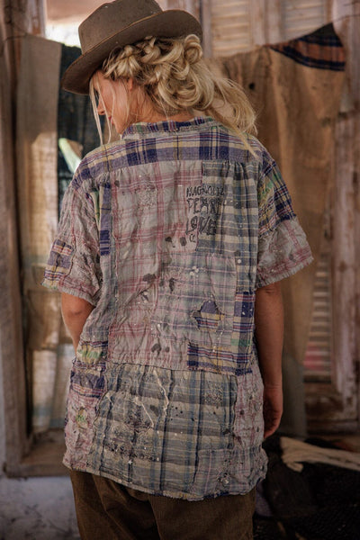 Yarn-Dyed Patchwork Perletta Shirt
