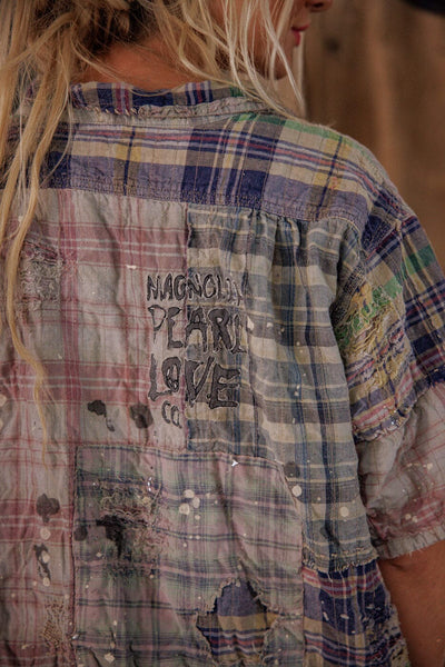 Yarn-Dyed Patchwork Perletta Shirt
