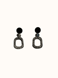 Textured Square Post Earring