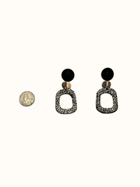 Textured Square Post Earring