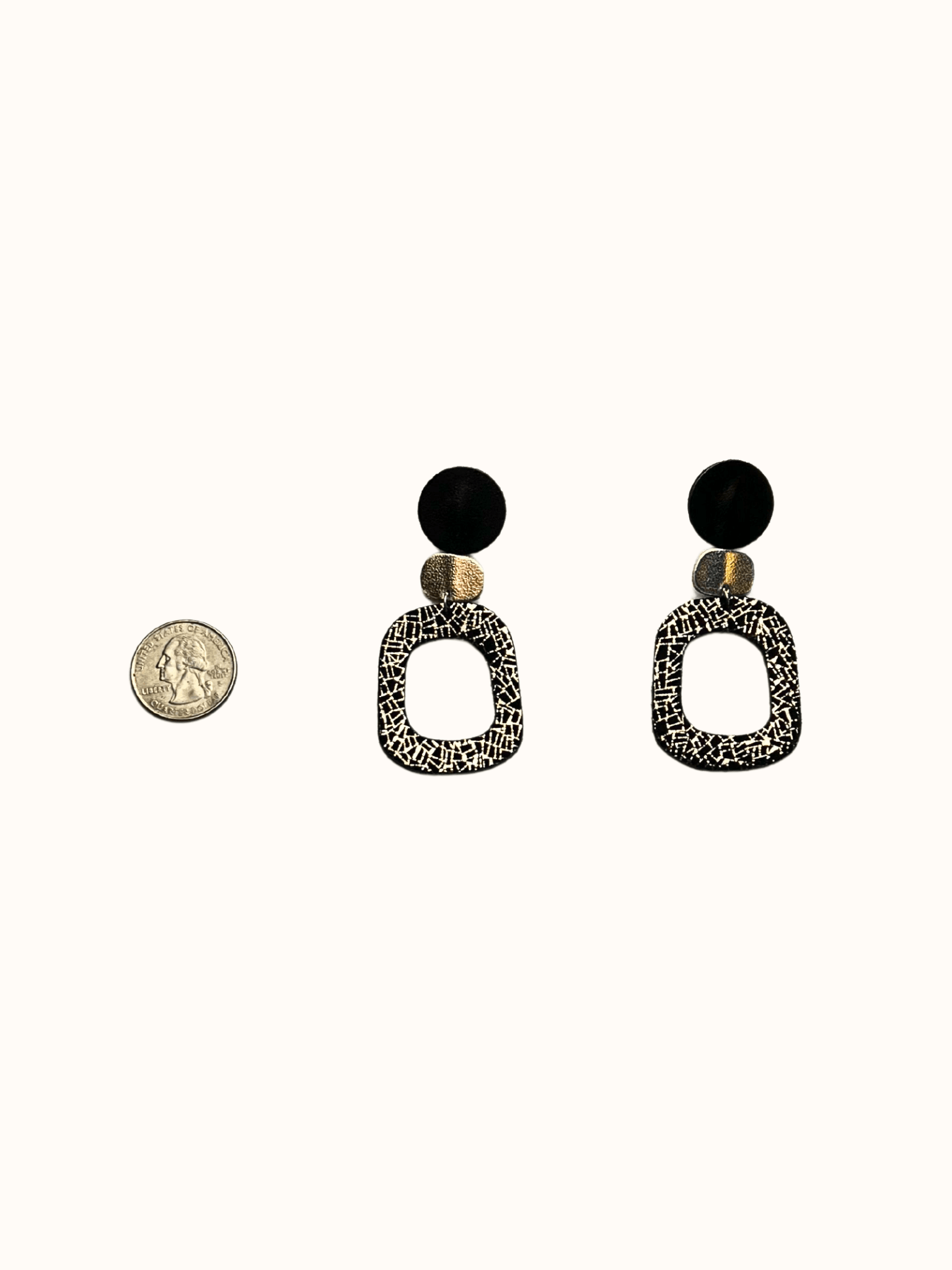 Textured Square Post Earring