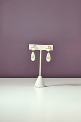 Teardrop Pearl Tina Clip On Earrings