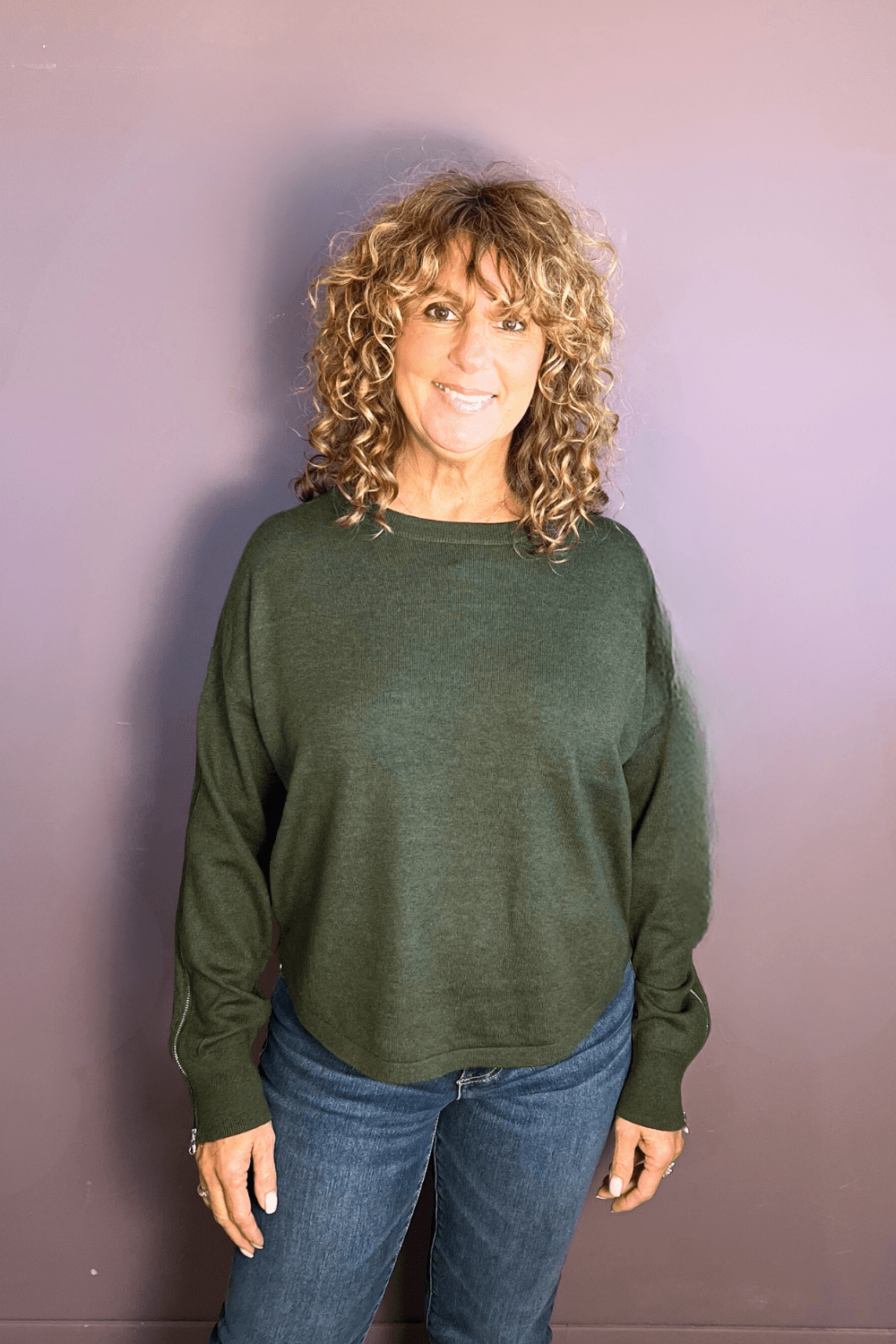 Zip Sleeve Sweater