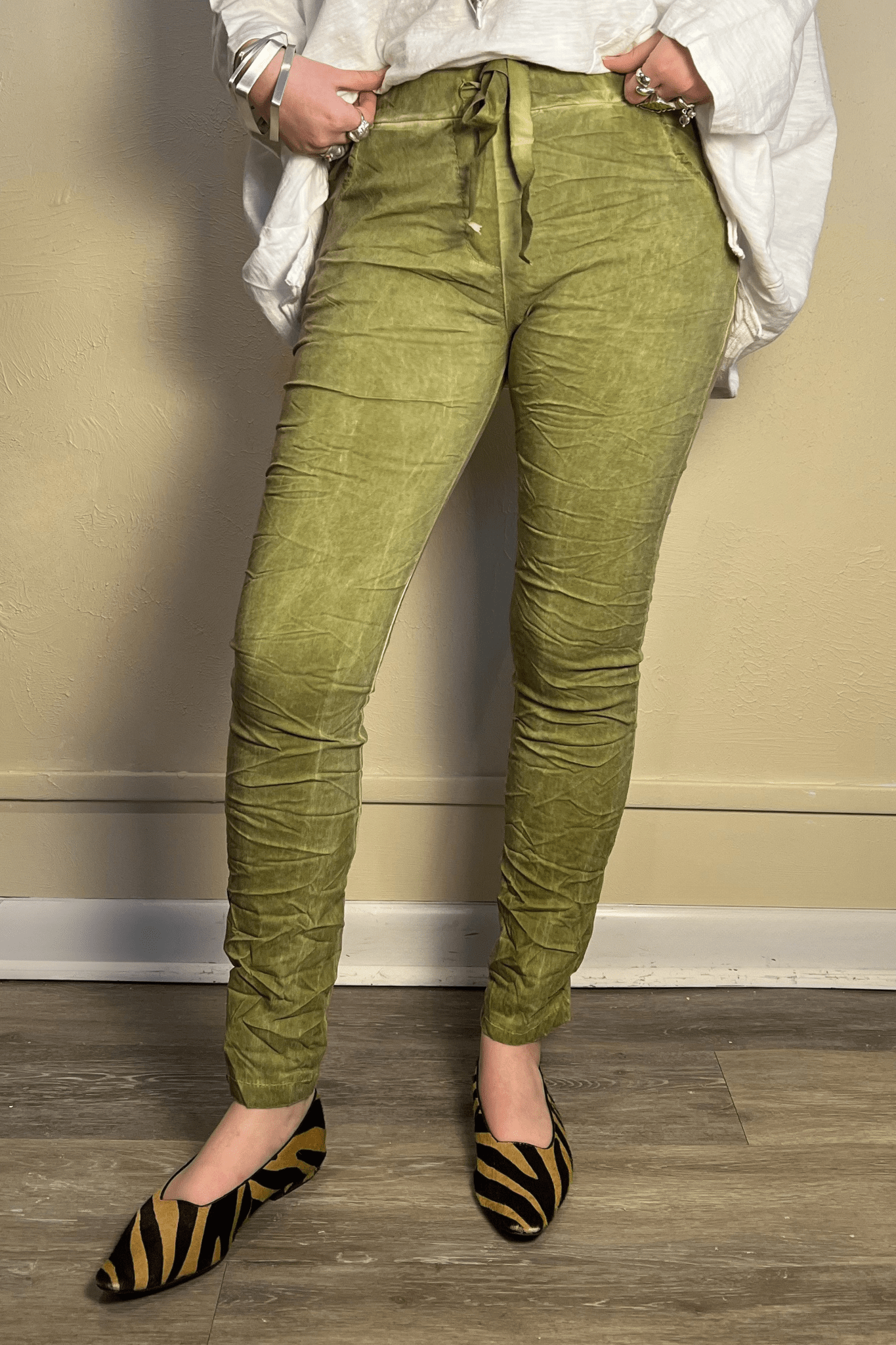 Drawstring Skinny Pull-On Pant