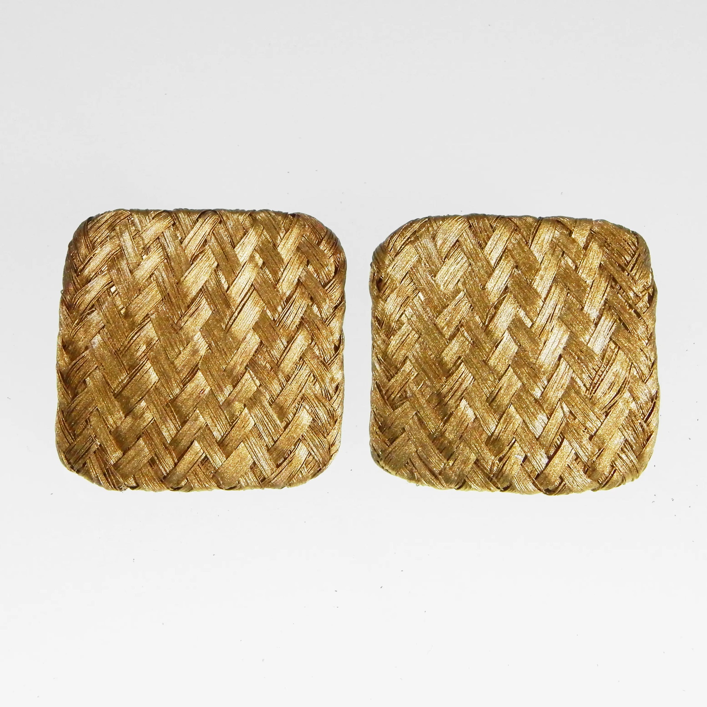 Basket Weave Clip-On Earring