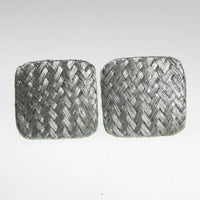 Basket Weave Clip-On Earring
