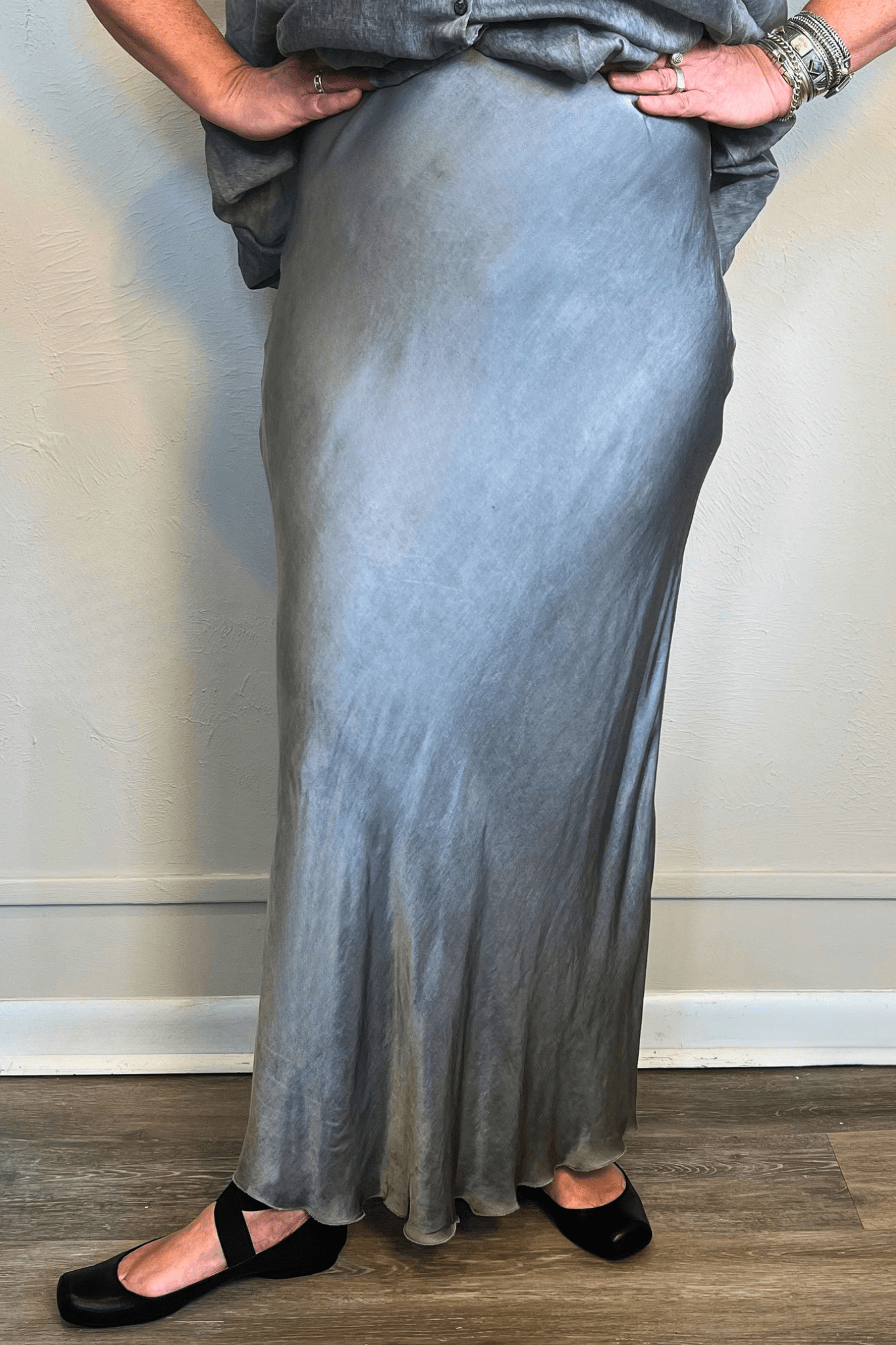 Bias Cut Silk Skirt