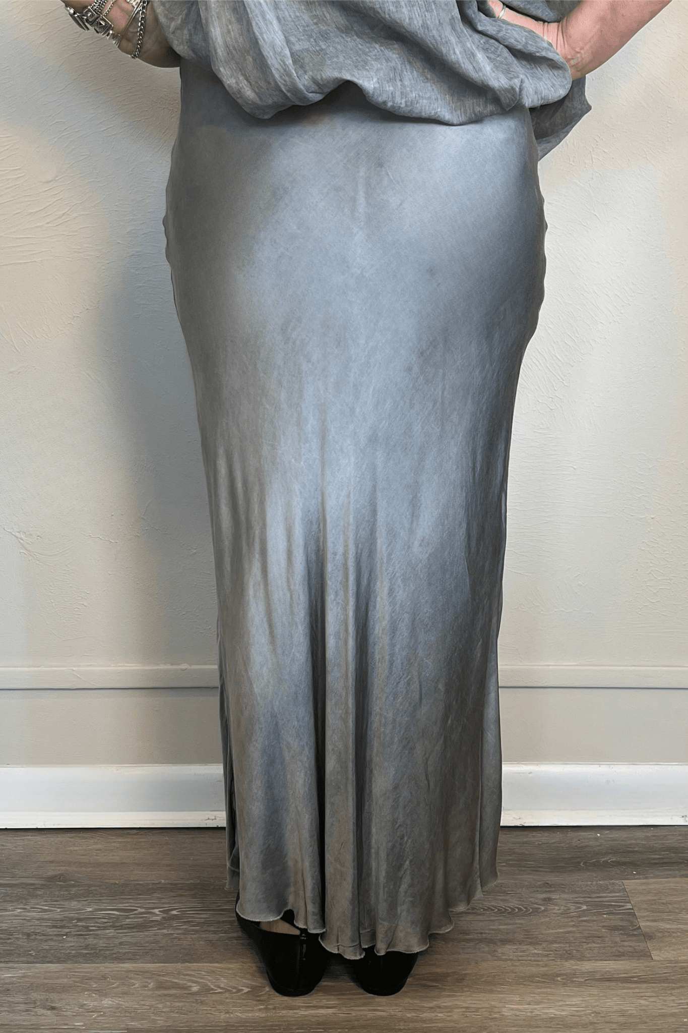 Bias Cut Silk Skirt