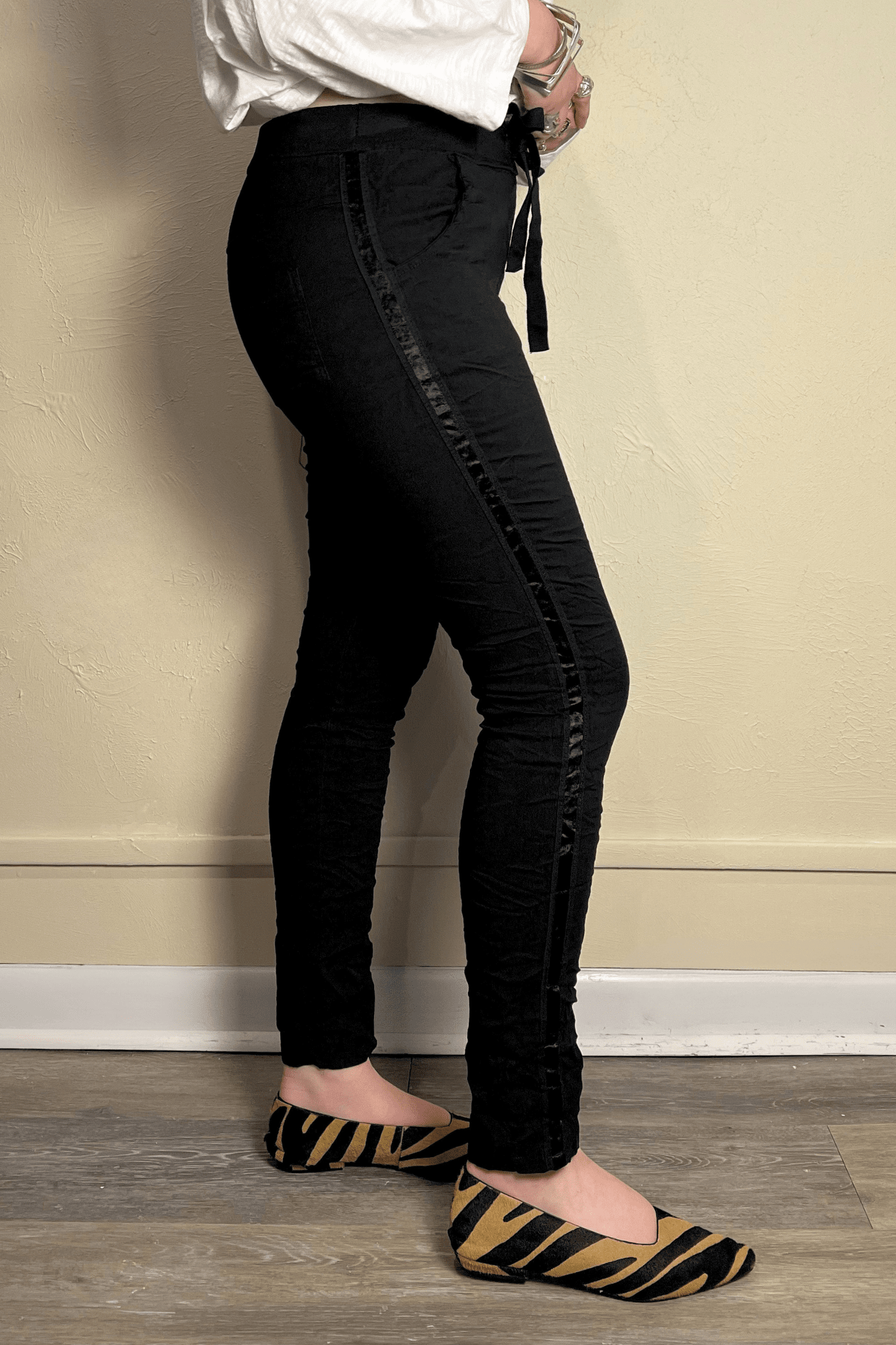 Drawstring Skinny Pull-On Pant