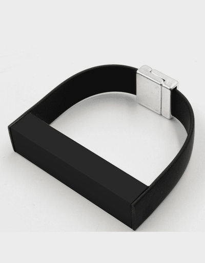 Rubber and Aluminum Bar Bracelet
