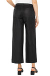 Black Coated Crop Wide Leg