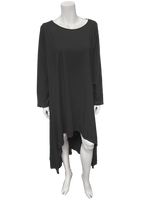 Black Hi-Lo Tunic Dress