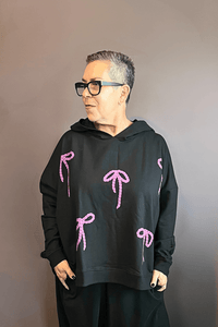 Black Pink Ribbon Hoodie