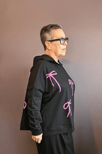 Black Pink Ribbon Hoodie