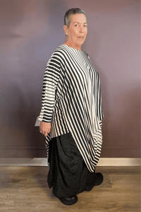 Black Stripe Tunic Top