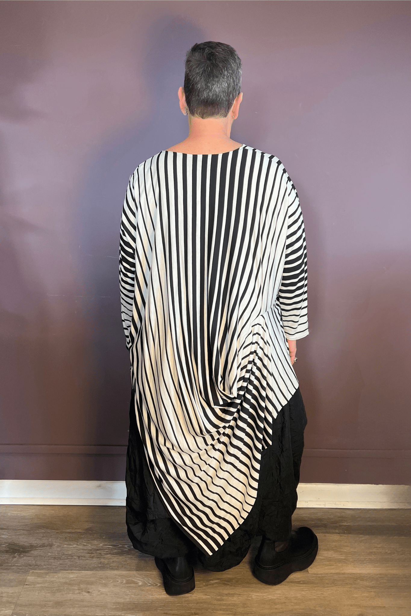 Black Stripe Tunic Top