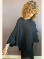 Black Gauze Alina Top - Plus Size