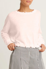 Shadow Cropped Crewneck Sweater