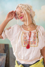 Embroidered Chrissy Folk Blouse