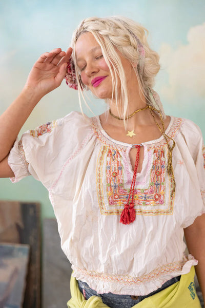 Embroidered Chrissy Folk Blouse