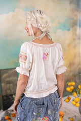 Embroidered Chrissy Folk Blouse