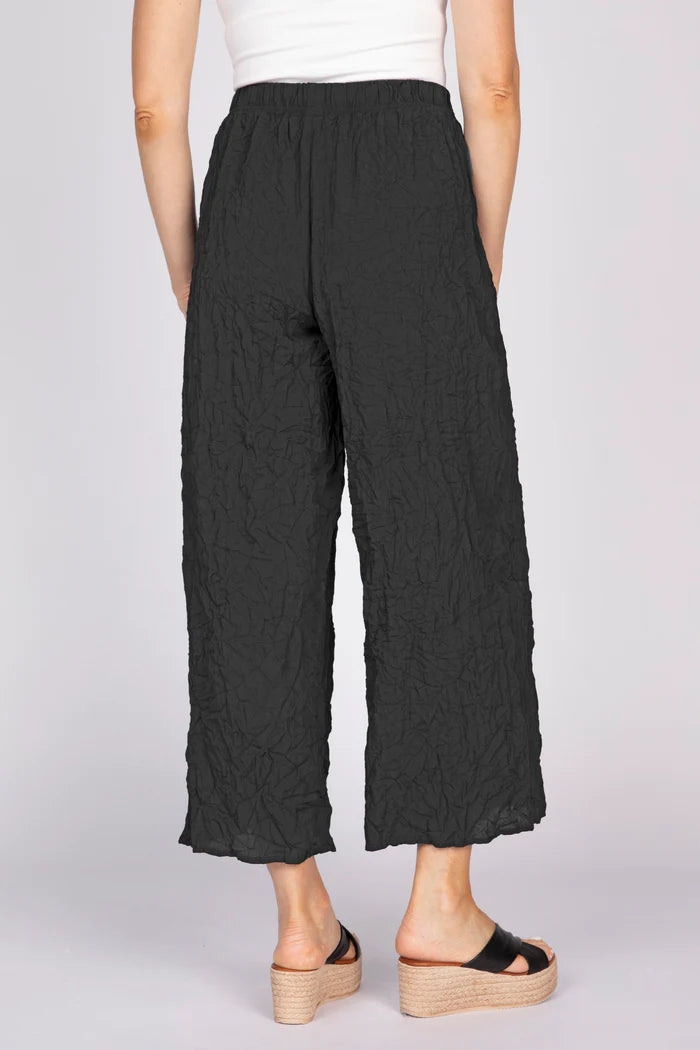 Crimped Crepe Easy Flood Pant