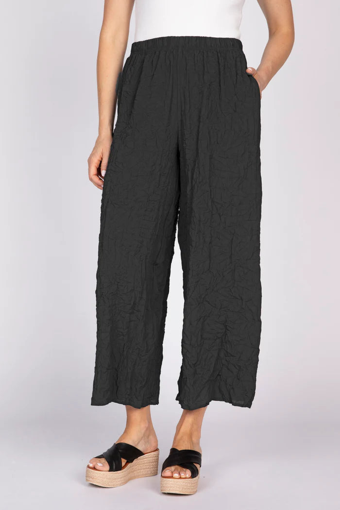 Crimped Crepe Easy Flood Pant