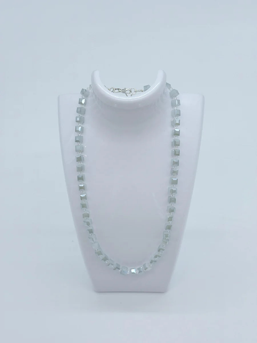 Small Crystal Cube Necklace