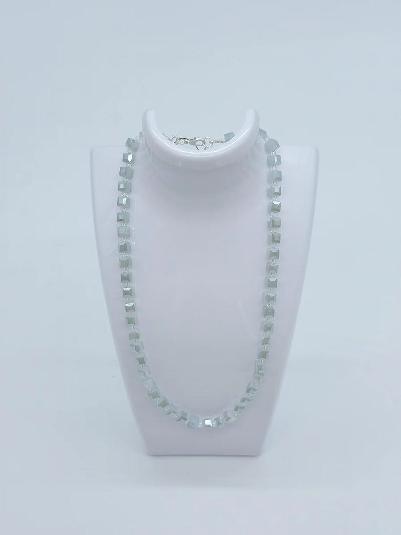 Small Crystal Cube Necklace