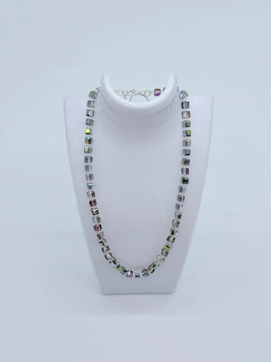 Small Crystal Cube Necklace