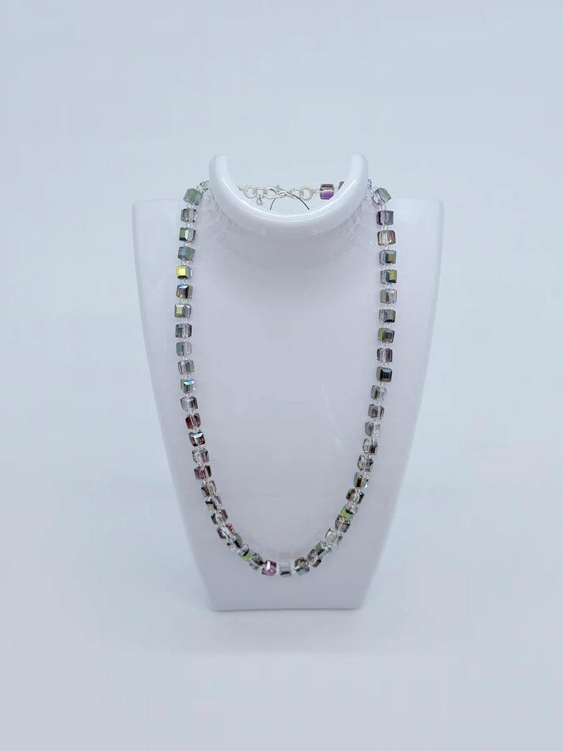 Small Crystal Cube Necklace