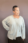 Grey Heather Diagonal Top
