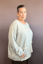 Grey Heather Diagonal Top