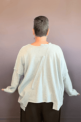 Grey Heather Diagonal Top