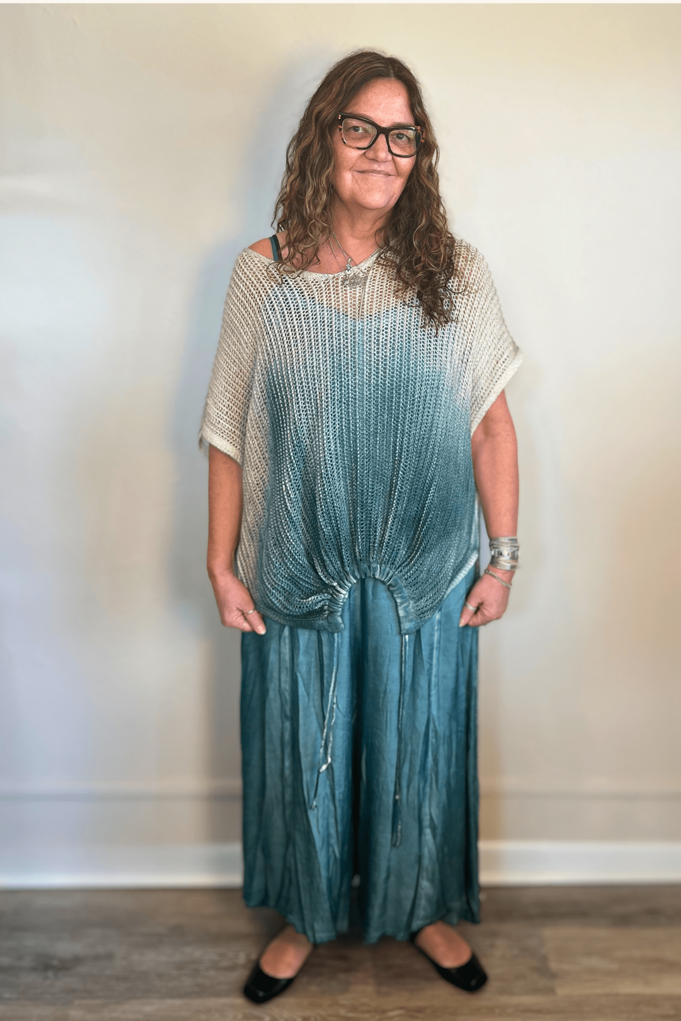 Ombré Open Knit Sweater