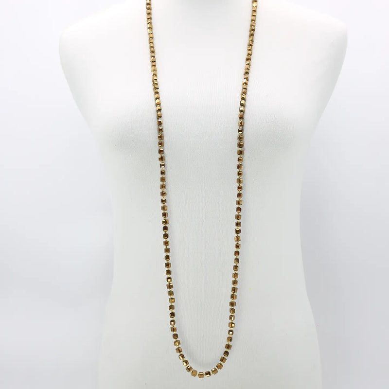 Elegant Crystal Cube Necklace