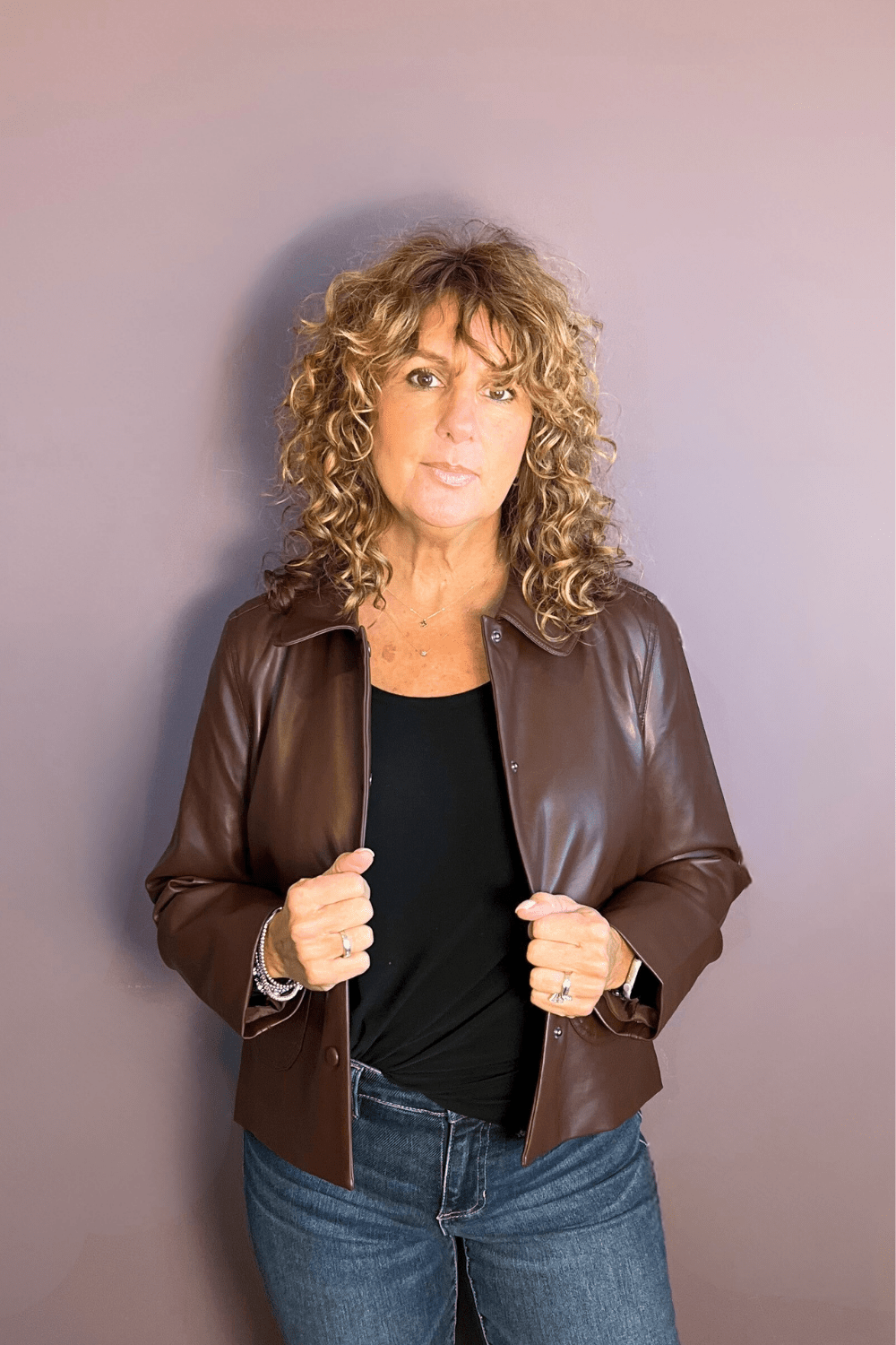 Faux Leather Jacket