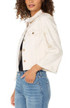 Wide Sleeve Jacket W/ Embroidered Florals