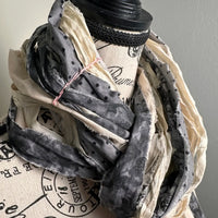 French Gray Fringe Scarf