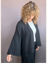 Black Gauze Kendall Bolero - Plus Size