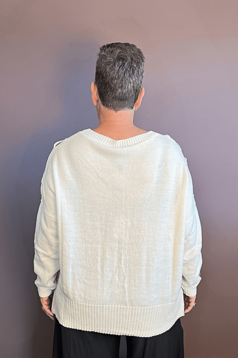 Geo Paneled Sweater