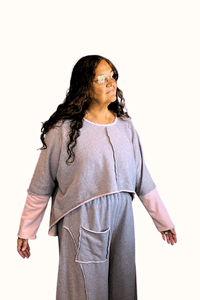 Rosey Heather Hi-Lo Top