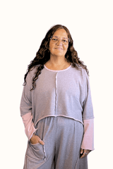 Rosey Heather Hi-Lo Top