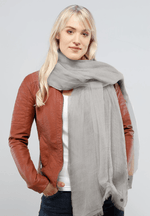 Grey Chiffon Silk Scarf